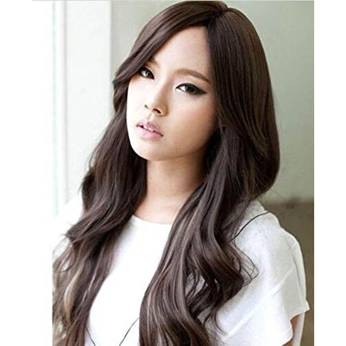 Superwigy Wigs For Fashion Girls 25 Long Curly Hair Side Bangs 3