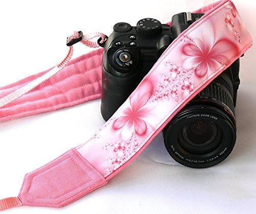 Camera Strap. Pastel Pink Flowers Camera Strap. Women Accessories. Gift for Photographer. Canon Nikon, Any Brand, SLR DSLR Camera Strap; 097