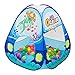 Kids Play Tent Tunnel and Ball Pit with Basketball Hoop,Carton Ocean Animals 3 in 1 Set, Pop-up Easy Open and Fold, Cubby Tube Teepee ,Best for Children Kids Outdoor Indoor(Balls Not Included)