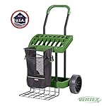 SuperDuty Lawn & Garden ToolBox on Never Flat Wheels & 120 Lb. Capacity Lift Plate-Made In USA - Organize & Store Lawn & Garden Tool Garage Storage Rack & Yard Cart Garden Wheelbarrow Wagon (SD490)
