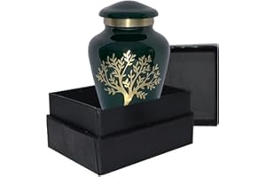 Tree of Life Keepsake Small Keepsakes Urn for Human Ashes - Decorative Urn for Ashes Adult Female & Male, Funeral Urns - Dark