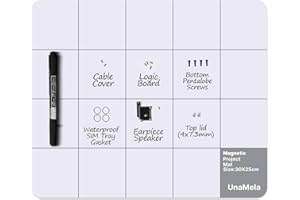 Magnetic Mat, Magnetic Project Mat, Unamela Large Size Mat with Dry Erase Pen - Preventing Losing Screws When Repairing Cell Phone, Laptop or Other Electronics