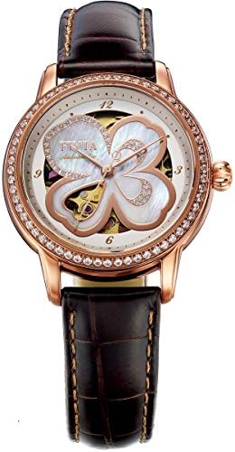 Fiyta Women's LA8262.GWRD Mechanical Leather Band Watch