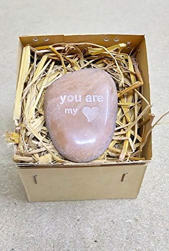 You are My Heart (Symbol) Engraved Stones - Perfact Valentines, Anniversaries and Weddings Gifts for Loved Ones (3 x 3)