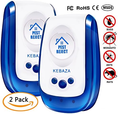 Pest Control Ultrasonic Pepeller - 2 Pack Electronic Spider Repellent Plug In for Mice, Rats, Flies, Roaches, Spiders, Mosquitos, Bugs