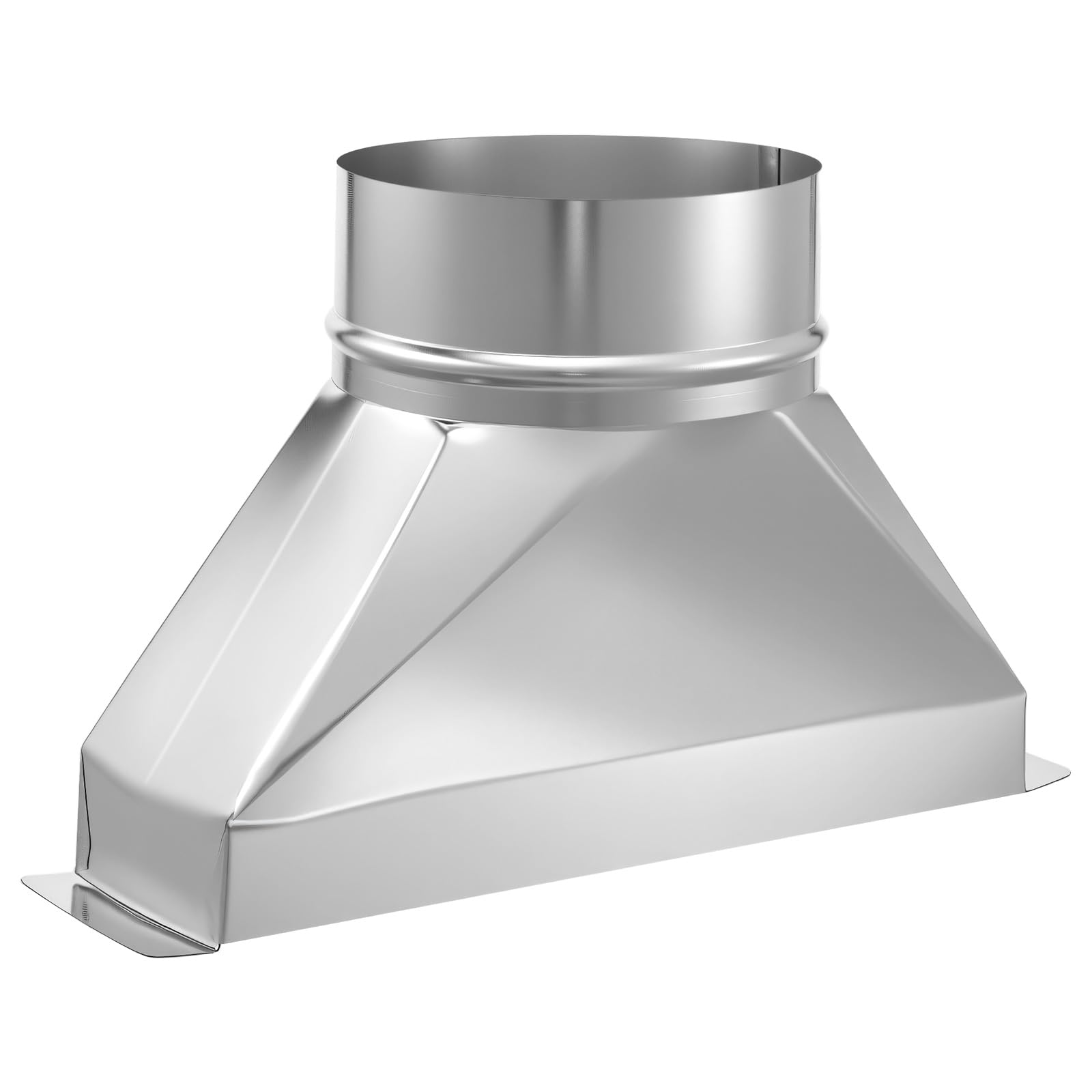 Photo 1 of 1 PC 3-1/4" x 10" x 5'', 5" Rectangular to Round Duct Galvanized Steel Transition for Connecting Duct Fittings