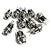 SINNRY 10 Pcs 3 Terminals DC Power Jack Socket Female Panel Mount Connector (5.5mmx2.5mm)