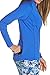 Coolibar UPF 50+ Women's Freestyle Long Sleeve Rash Guard - Sun Protective (Medium- Baja Blue)
