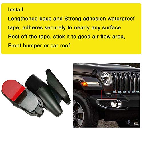 Lipctine 10 Pcs Deer Alert Whistle Horns for Vehicles, Avoids Deer Collisions Car Deer Warning, Black Ultrasonic Wildlife Warning for Auto Motorcycle Truck SUV and ATV - Thumbnail 3