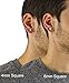 2 Pack Magnetic Stud Earrings Round & Square Studs Set (4mm & 6mm Square Goldtone)