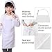 YUYIKES 7 Pcs Adjustable Children Chef Apron Set for Cooking Baking Painting Art Kids Chef Aprons with 2 Pocket
