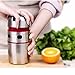 Stainless Steel Juicer, Portable Manual Lid Rotation Citrus Juicer Lemon Juicer Squeezer for Oranges, Lemons, Tangerines and Grapefruits