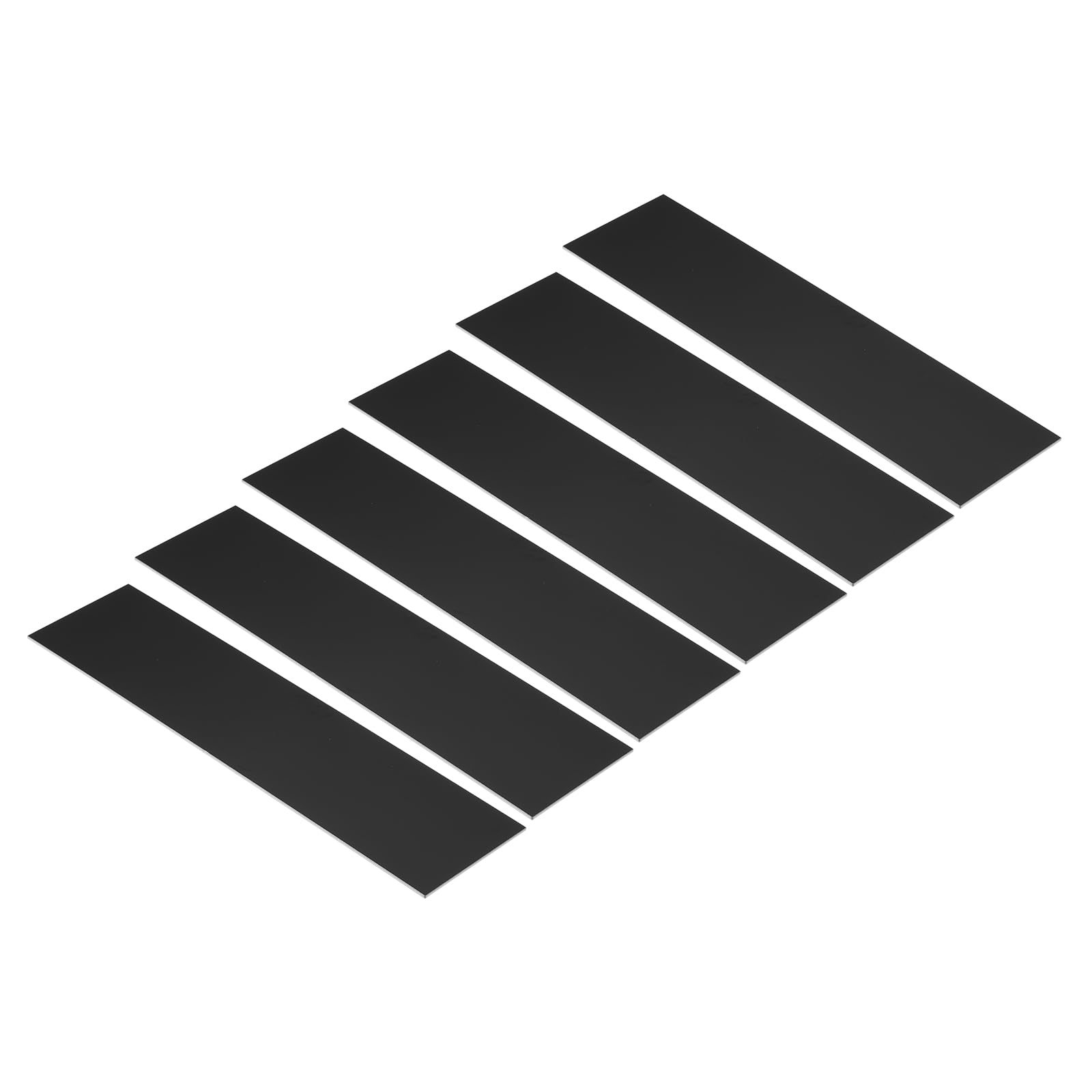 PATIKIL 8"x2" Blank Name Plates, 6 Pack Custom Engraved Name Plate Rectangle Laser Engraving Blanks for Personalized Nameplates Office Desk DIY Painting Supplies, Black, White