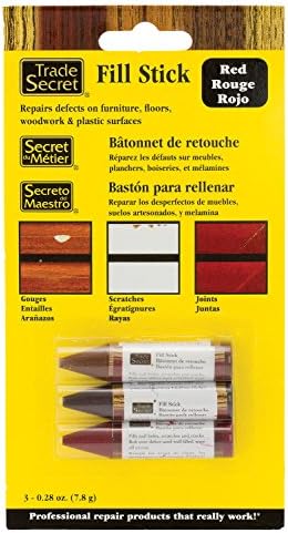 Wood Scratch Repair Fill Stick for Red Surfaces (Set of 3), Great for Touch-Ups and Repairs on Hardwoods Floors, Furniture, Cabinets and Plastic Surfaces.