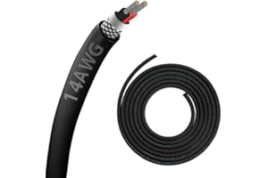 ZHONG HUA JIANG 14AWG 14/2 2 Core Shielded Wire CNC Wire (18FT) UL2464 Tinned Copper Core 14 Gauge Cable Speaker Wire for CNC Router Machine, CNC VFD Spindle, Electrical Appliance, Transformer and 3D Printer,etc