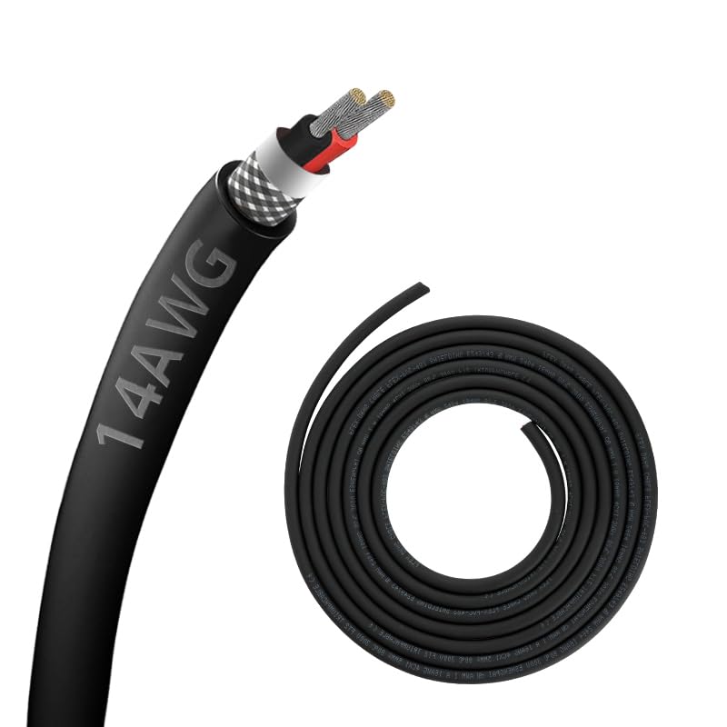 Photo 1 of 14AWG 14/2 2 Core Shielded Wire CNC Wire (30FT) UL2464 Tinned Copper Core 14 Gauge Cable Speaker Wire for CNC Router Machine, CNC VFD Spindle, Electrical Appliance, Transformer and 3D Printer,etc