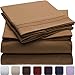 Mellanni Bed Sheet Set - HIGHEST QUALITY Brushed Microfiber 1800 Bedding - Wrinkle, Fade, Stain Resistant - Hypoallergenic - 4 Piece (Cal King, Mocha)