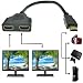 HDMI Splitter Adapter Cable HDMI Male to Dual HDMI Female 1 to 2 Way, Support Two TVs at The Same Time, Signal One in, Two Out