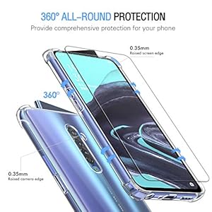 iVoler Cover per Oppo Reno2 / Oppo Reno 2, Antiurto Custodia con Paraurti in TPU Morbido e 3 Pezzi Pellicola Vetro… - immagine 6