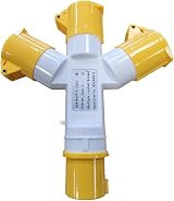 PTI 110V 16A 3 Way Y Splitter Socket Adaptor IP44 Extension Lead 110 Volt view 2