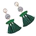 Fashion Bohemian Bead Fringe Long Dangle Earrings Soriee Drop Earrings Beaded Tassel Ear Drop Studs