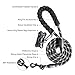 Toozey 5 FT Dog Leash, Rope Leash with Comfortable Padded Handle and Reflective Threads, Heavy Duty Braided Leash for Medium Large Dogs, Black