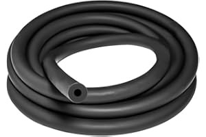 Unicaravan Silicone Vacuum Hose 10FT ID 3/16" (5mm), Wall Thickness 4mm,Matte Black Tubing, Automotive Marine & Industrial Use