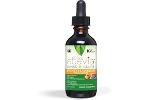 CRAVESTEVIA - All Natural Liquid Stevia Drops - Sugar Replacement, Natural Sweetener, Organic, Non-GMO | Keto Friendly, Sugar Free, No Calories | 30ml Bottle (Honey Lavender)