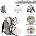 Baby Diaper Bag Backpack Large Multifunction Water Resistant Neutral Baby Bag for Mom Dad Lightweight Maternity Nappy Bag Travel Backpack with Insulated Pockets and Stroller Straps Gray
