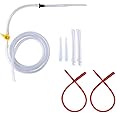 PE Premium Enema Replacement Silicone Hose for Enema Bucket/Bag with 2 Pack Catheters - Silicone Tubing with Colon Cleansing Accessories, Including Tip, Connector, Non-Return Valve and Stopcock Tap