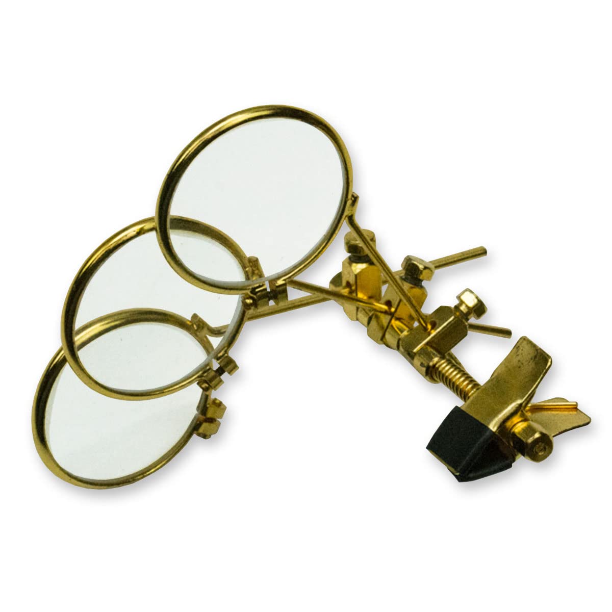 Eye Loupe Spectacles Glasses Clip On Triple Lens 3.3x Magnifier Eyeglass Jewellery Craft And Watchmaking