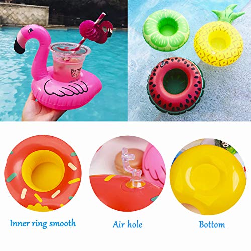Inflatable Drink Holders 12 Packs Swim Drink Floats Coasters Summer