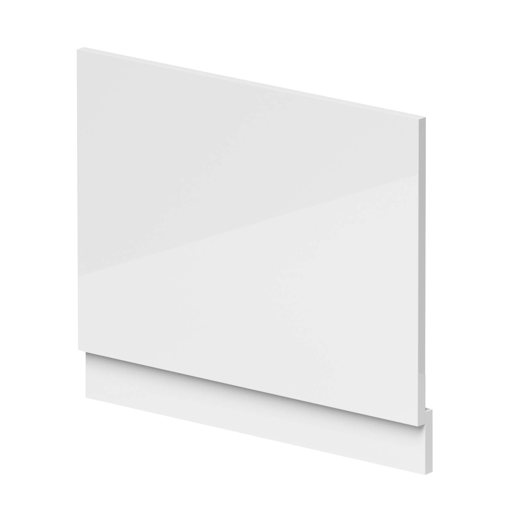 Nuie BPR111 Modern Bathroom Straight Bath End Bath Panel, 700mm, White