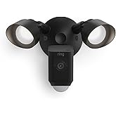 Ring Floodlight Cam Wired Plus with motion-activated 1080p HD video, Black (2021 release)