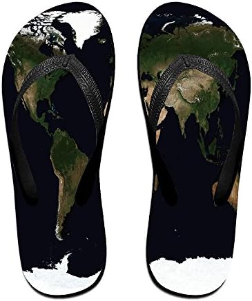 FPDragon Earth Map Summer July Unisex Soft Flip-flops Beach Sandals Slippers Classical Thong Sandals