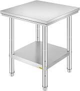 KITGARN Stainless Steel Work Table 24x24x31 Inch Commercial Kitchen Prep NSF view 1