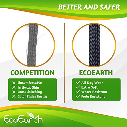 EcoEarth Lanyard (Premium Tier) (50 Pack Round Non-Breakaway w Hook) Black Lanyards for ID Badges, Badge Lanyard, ID Lanyard, Name Tag Lanyard ID Holder, Cruise Lanyard, Bulk Lanyard - Thumbnail 3