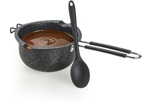 Uhuida 1000ml Double Boiler, Stainless Steel Chocolate Melting Pot with Stirring Spoon, Stove Top Double Boilers for Butter, 