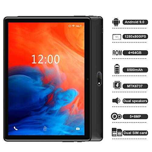 Tablet 10 Inch, Dual 4G LTE, 5G WIFI, QuadCore, Android 9.0 Tablet PC