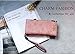 FIGROL Fashion Women PU Matte Leather Long Wallet- RFID Blocking,Phone Card Holder,Large Capacity Wallet(Pink)