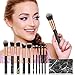 MAGEFY Makeup Brushes Set 10 Pcs Marble Makeup Brush Set with Makeup Brushes Bag Premium Synthetic Kabuki Foundation Brush Face Powder Blush Concealers Eyeshadows Cosmetic Brushes Kit,Black