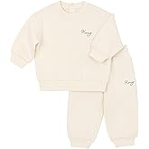 Konny Baby Sweatshirt and Sweatpant Set Toddlers Unisex Boys and Girls Fall and Winter Clothes Long Sleeve Outfit