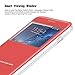 iPhone 8 Plus Case, iPhone 7 Plus Case [Touch Series][View Window], Folio Flip PU Leather Case,Magnetic Closure, Case for iPhone 8 Plus /7 Plus Special Edition with Stand, Metal Sensor 5.5 inch (Red)