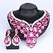 Women Bridal Rhinestone Crystal Statement Necklace Earring Wedding Dress Jewelry Sets