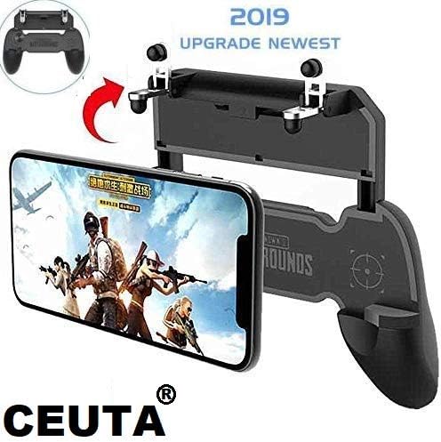 Ceuta® Mobile Game Controller for PUBG Mobile Controller L1R1 Mobile Game Trigger Joystick Gamepad for 4-6.5" iOS & Android Phone