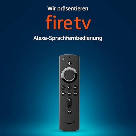 Die neue Alexa-Sprachfernbedienung für Fire TV, mit Tasten für An/Aus und Lautstärke - erfordert ein kompatibles Fire TV-Gerä