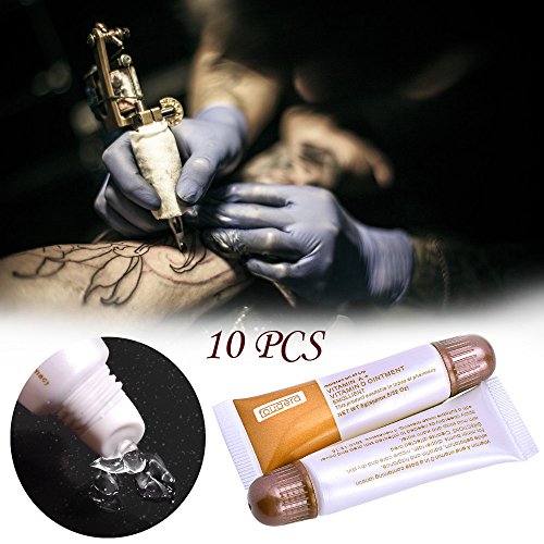 FTXJ 10pcs Tattoo Aftercare Cream Vitamin AD Anti Scar Body Art Permanent Makeup Recover Repair Healing Gel - Thumbnail 5