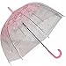 Kung Fu Smith Transparent Cartoon Floral Clear Bubble Rain Umbrella