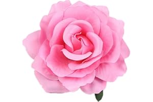Lovefairy Beautiful Rose Flower Hair Clip Pin up Flower Brooch For Party Travel Festivals (Pink) (Pack of 1)