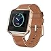 SWEES Leather Bands Compatible with Fitbit Blaze Smart Watch, Genuine Leather Replacement Band with Metal Frame Small & Large for Women Men, Champagne Gold, Rose Gold, Black, Brown, White, Grey, Beige